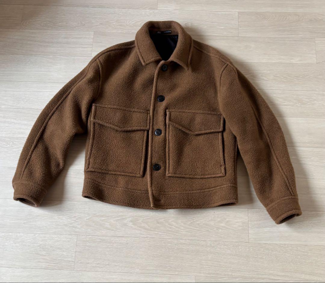 ブラウン フリースジャケット