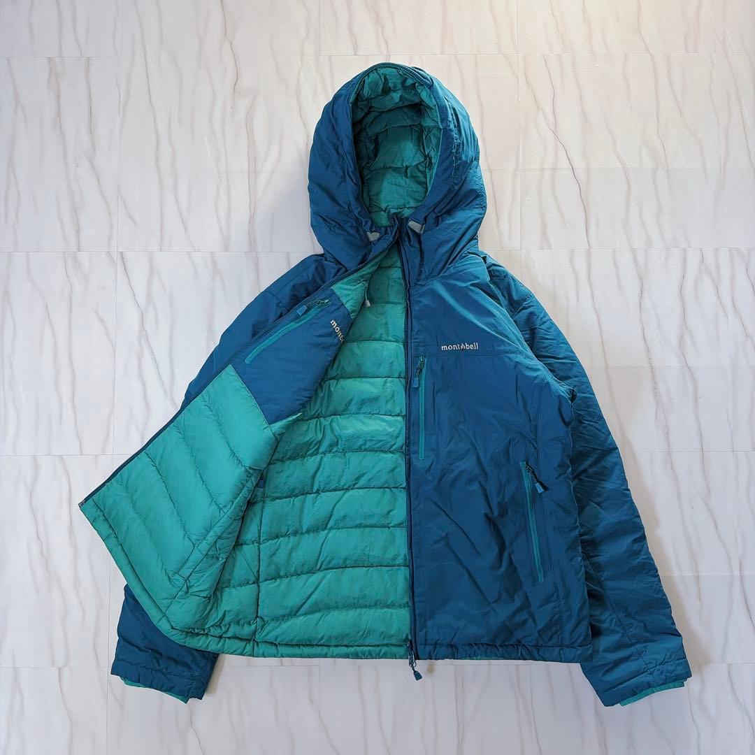 モンベル コロラドパーカ リバーシブル ブルー×グリーン レディースXLサイズ