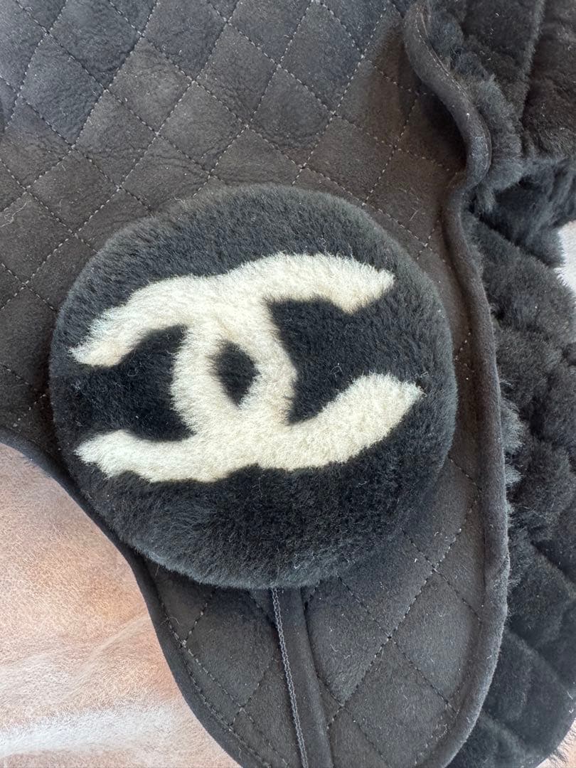 CHANEL ココネージュフライト帽　黒　 フライトキャップ