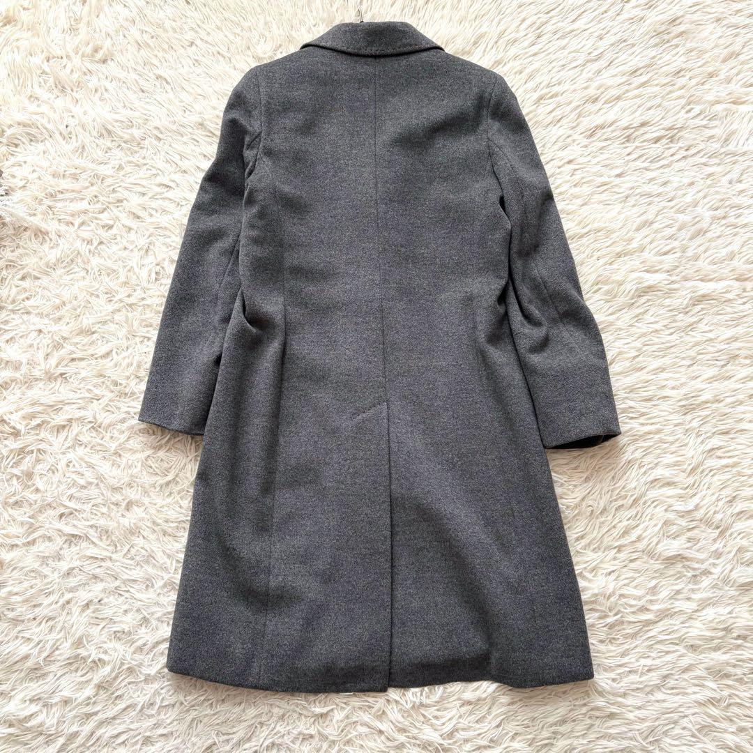 ✨美品✨ マックスマーラ 銀タグ チェスターコート　バージンウール 裏地ロゴ　L