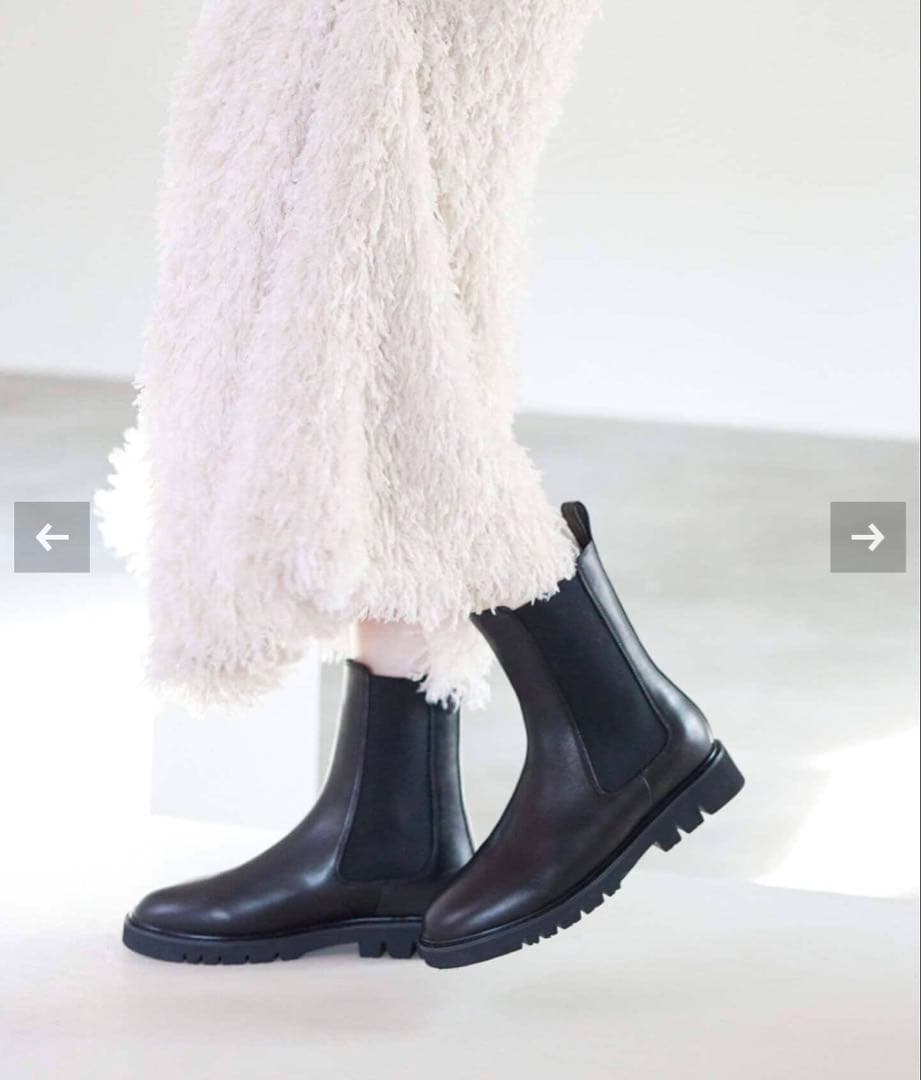 A　　新品未使用スローブイエナブラック サイドゴアブーツ 厚底37サイズ