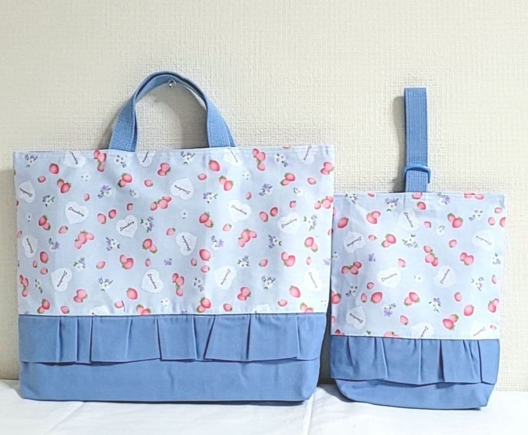 ハニーベア－様☆専用追加あり66.入園入学セット　女の子　イチゴ　水色