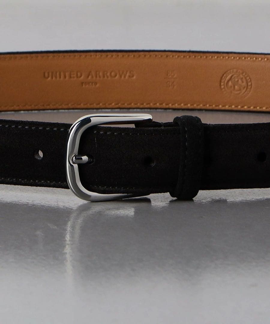 【美品】UNITED ARROWS ユナイテッドアローズ　スエードベルト　黒