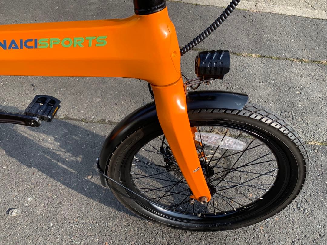 【動作確認済】送料無料 NAICIディスク式折りたたみ電動自転車 SPORTS