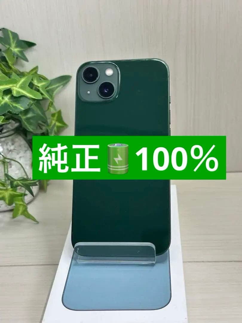 ✅美品⭐️100％ ✨iPhone 13 128GB グリーン✨