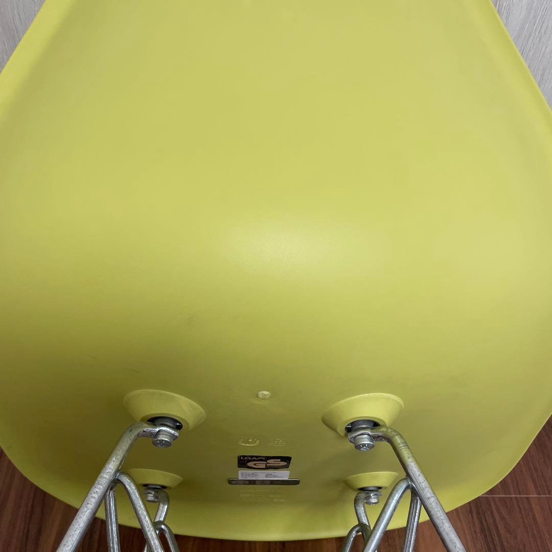 イームズ　プラスチック　シェルサイドチェア　ライムグリーン