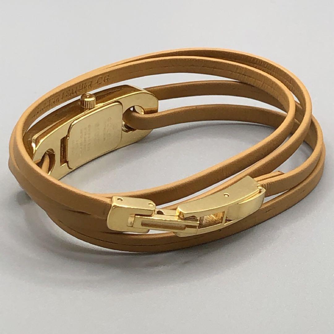 ジャンク　GUCCI 6100L　アナログ　腕時計　 ゴールド　バングル　不動