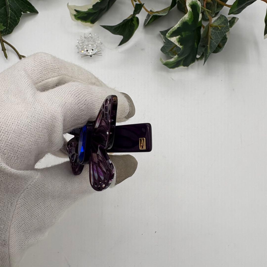 アレクサンドルドゥパリ　バタフライ ヘアクリップ 　パープル