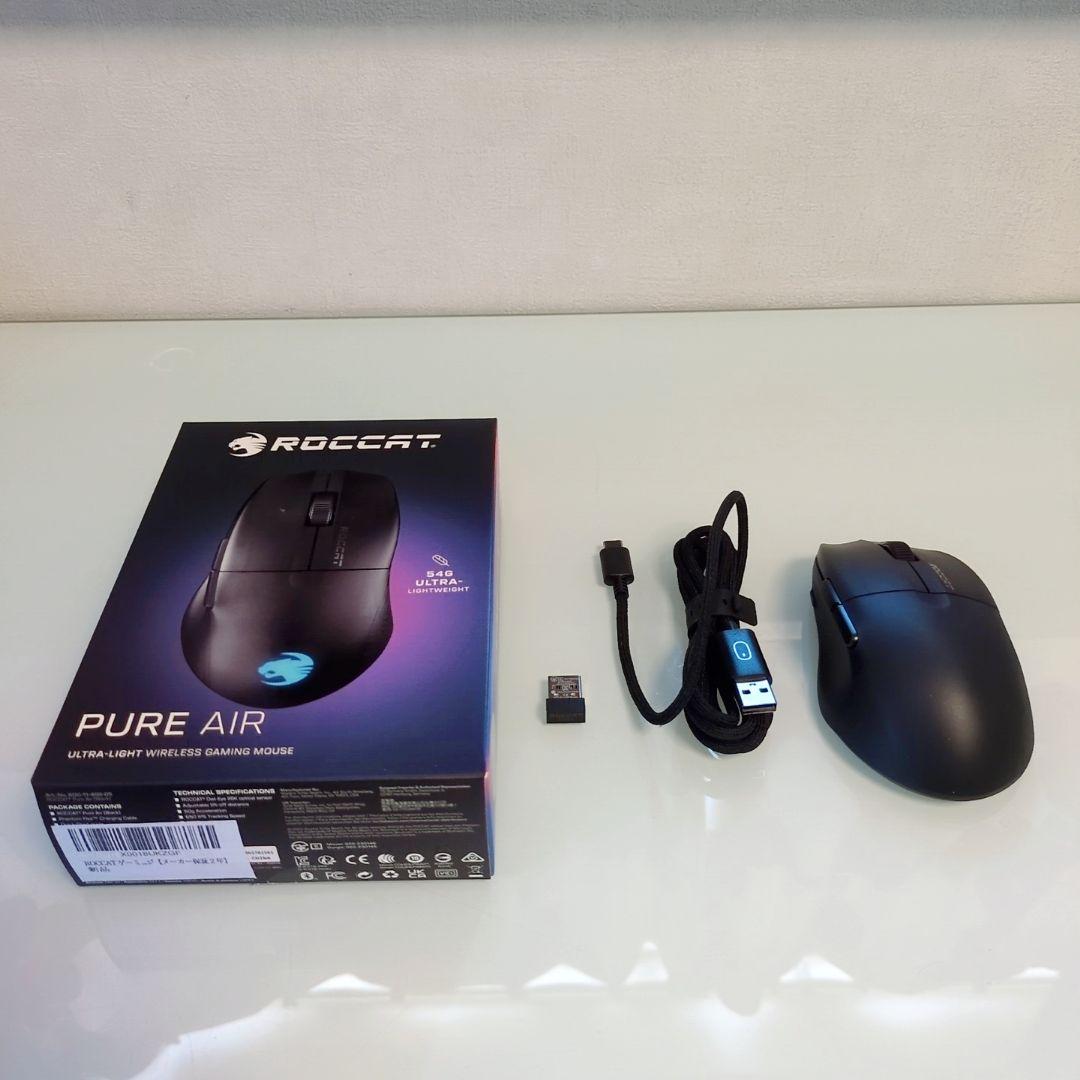 ROCCAT ゲーミングマウス PURE AIR 超軽量54g ワイヤレス 黒