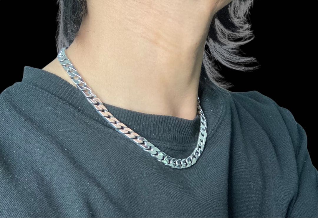 重厚 喜平チェーン ネックレス 50cm 幅7mm 存在感 ストリート モード