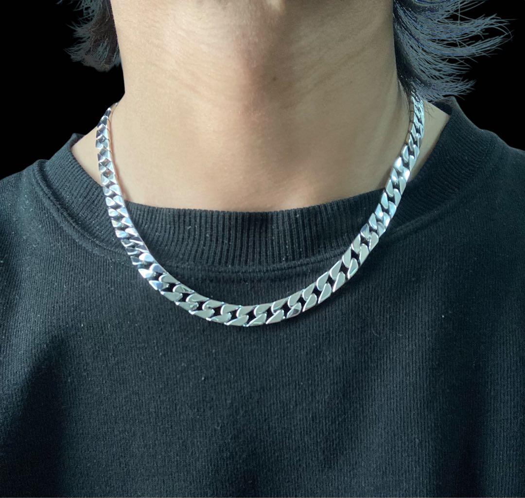 重厚 喜平チェーン ネックレス 50cm 幅7mm 存在感 ストリート モード