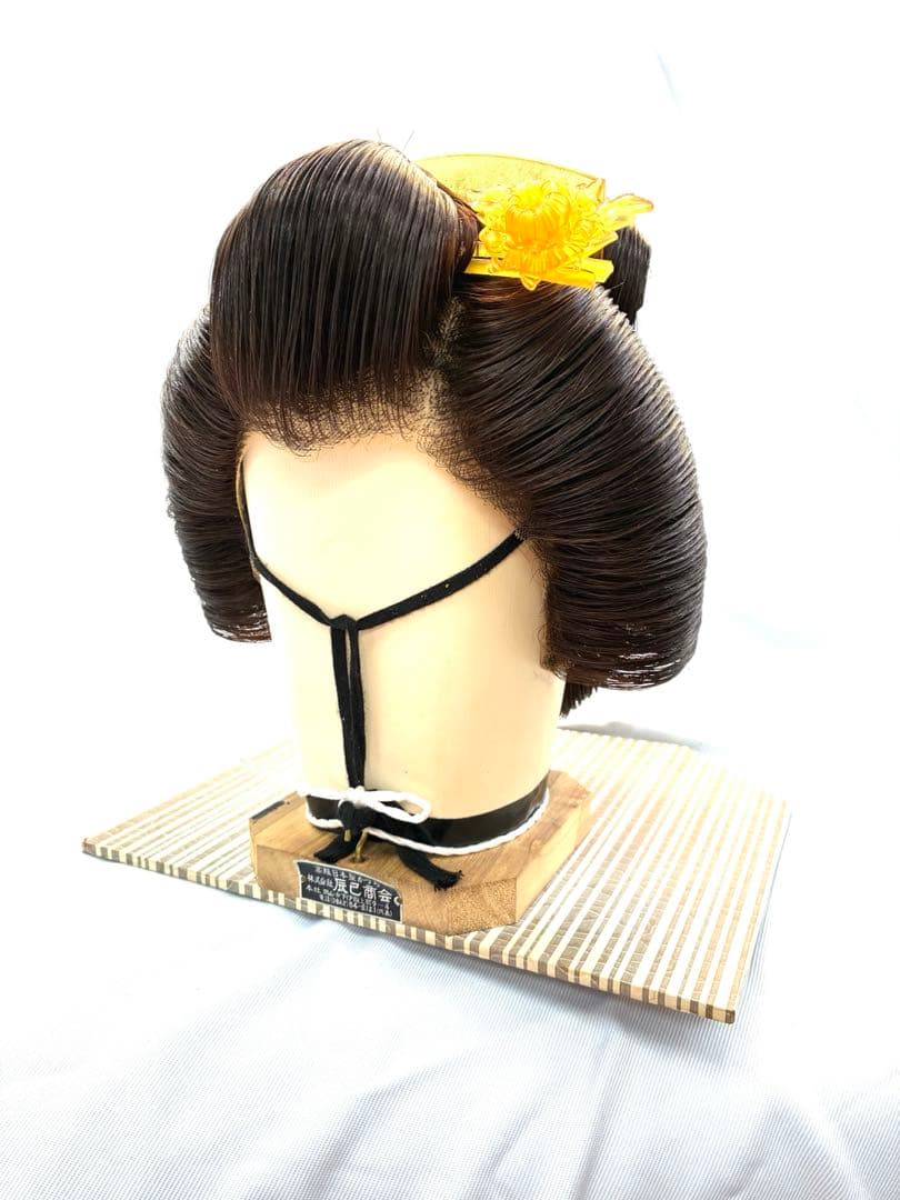 辰巳7号サイズ、つぶし島田、中古舞踊かつら、日本髪かつら、大衆演劇かつら、簪付き