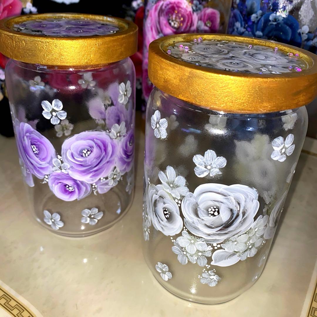 確認画面　薔薇　手描き　トールペイント