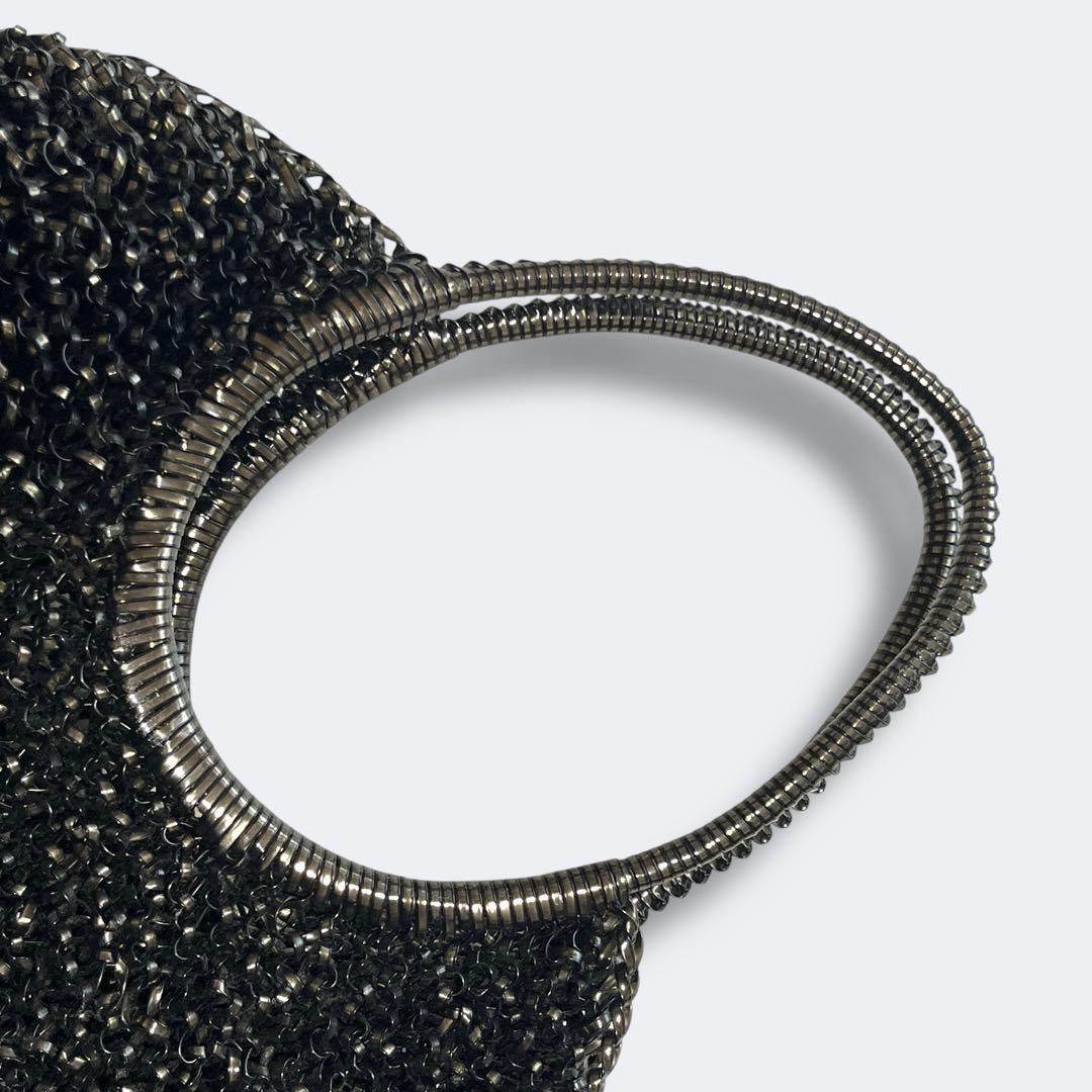 アンテプリマ ワイヤーバッグ ハンドバッグ フラワーチャーム ラインストーン