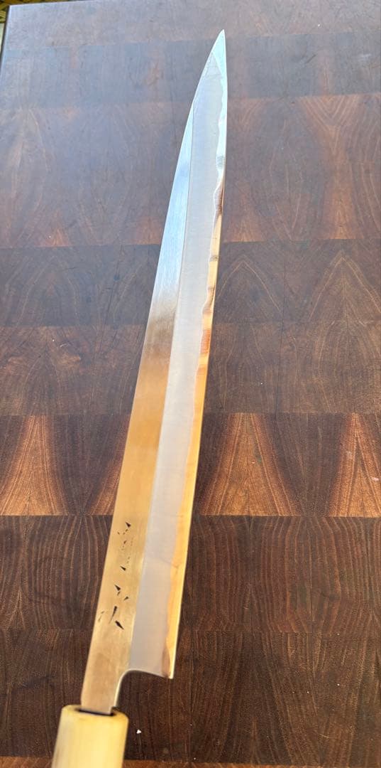 京都　有次　霞　柳刃　300mm 尺　包丁　白鋼　和包丁　打刃物　研ぎ磨き済