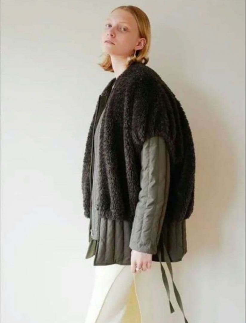 CLANE クラネ ボアベストレイヤード　ダウンジャケット