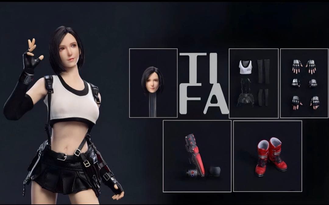 ほ*か様 ティファ 1/6スケール　アクション　フィギュア　素体セット　FF7