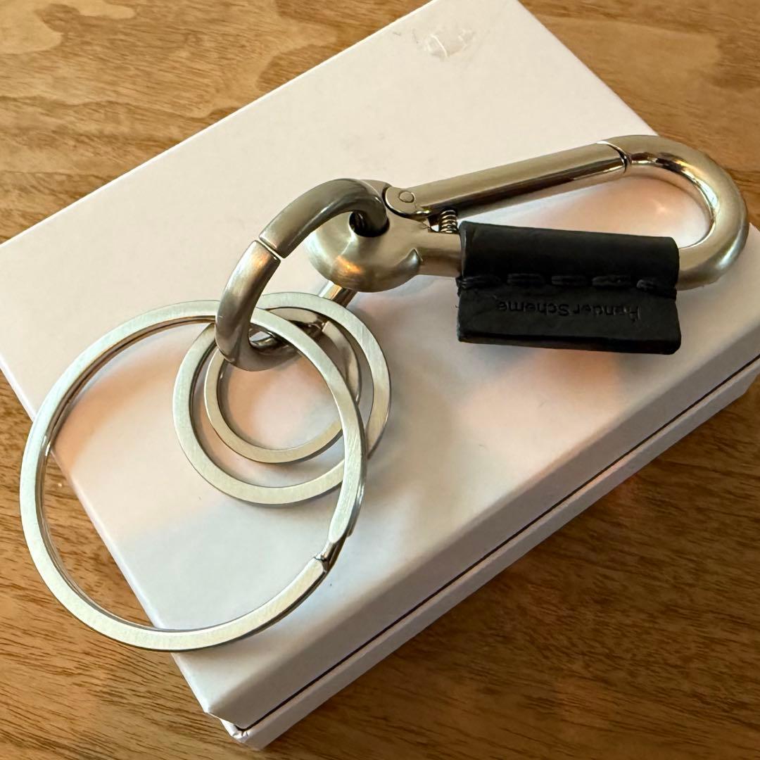 Hender Scheme カラビナ キーリング レザー ブラック