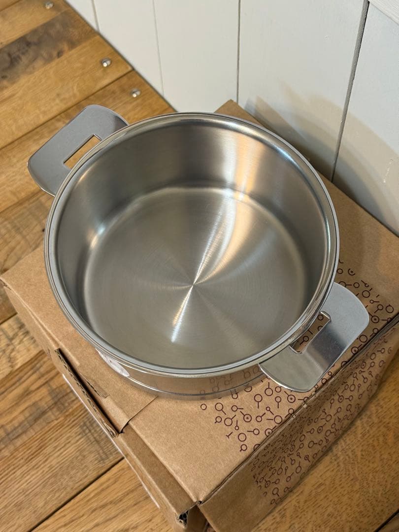 新品 CRISTEL 両手深鍋 L 14cm 蓋なし C14QL