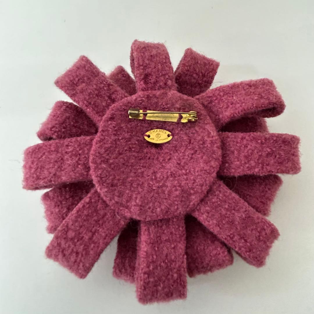 CHANEL シャネル ブローチ コサージュ フラワー ツイード