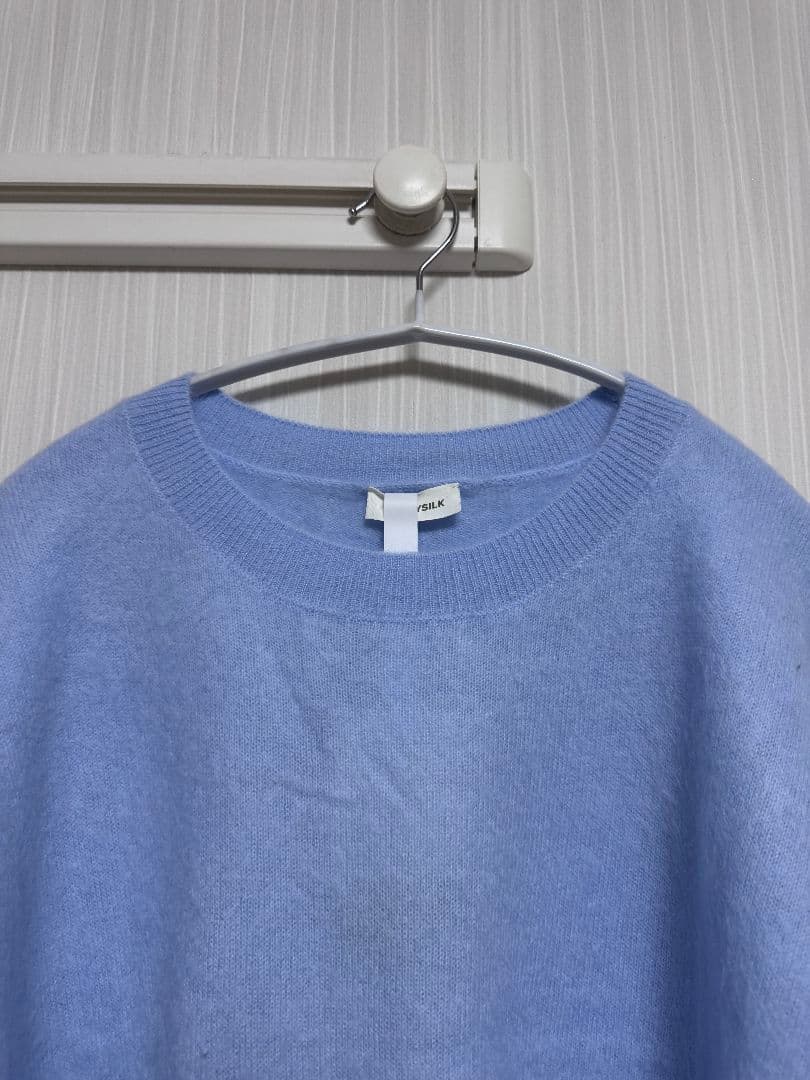 【新品タグ付】LILY SILK クラシック ラウンドネック カシミア セーター