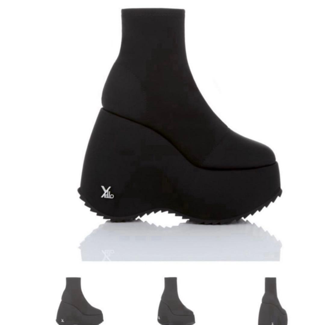 靴 yello tokyo black platform
