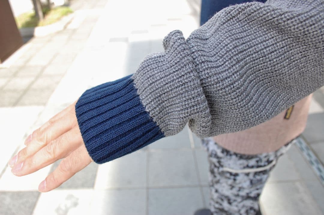 narifuri ナリフリ カラーパネルウォッシャブルミッドネックニット 新品