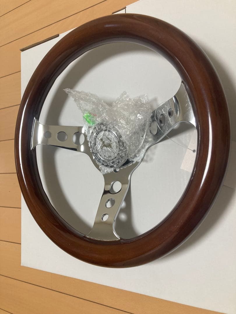 【激安最安値】希少新品 小径ステアリング 29 パイ ウッド 29cm 旧車