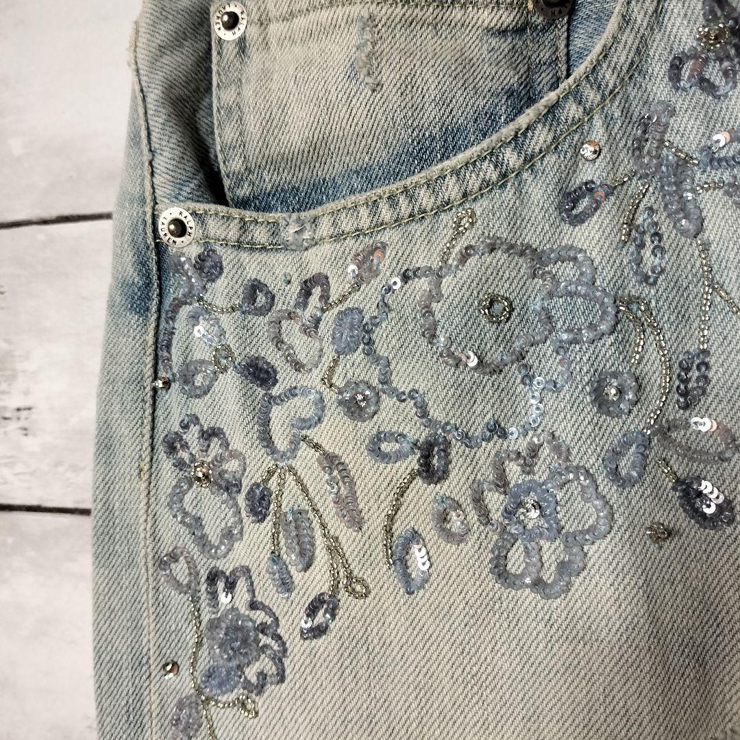 ポロバイラルフローレン パープルレーベル 再構築デニムパンツ パッチワーク