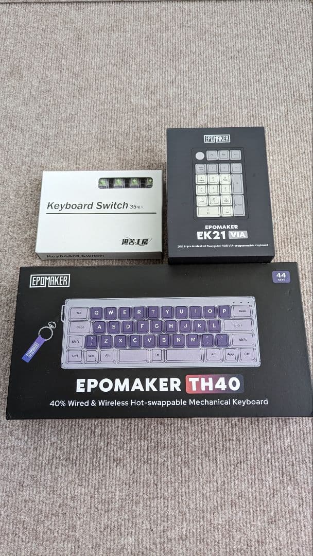 EPOMAKER TH40 EK21 遊舎工房キースイッチ　3点セット