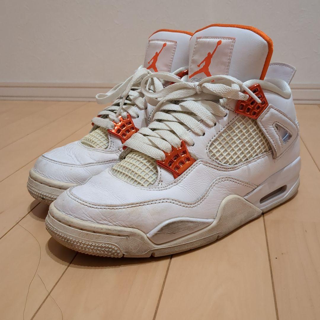 Air Jordan 4 ホワイト/オレンジ