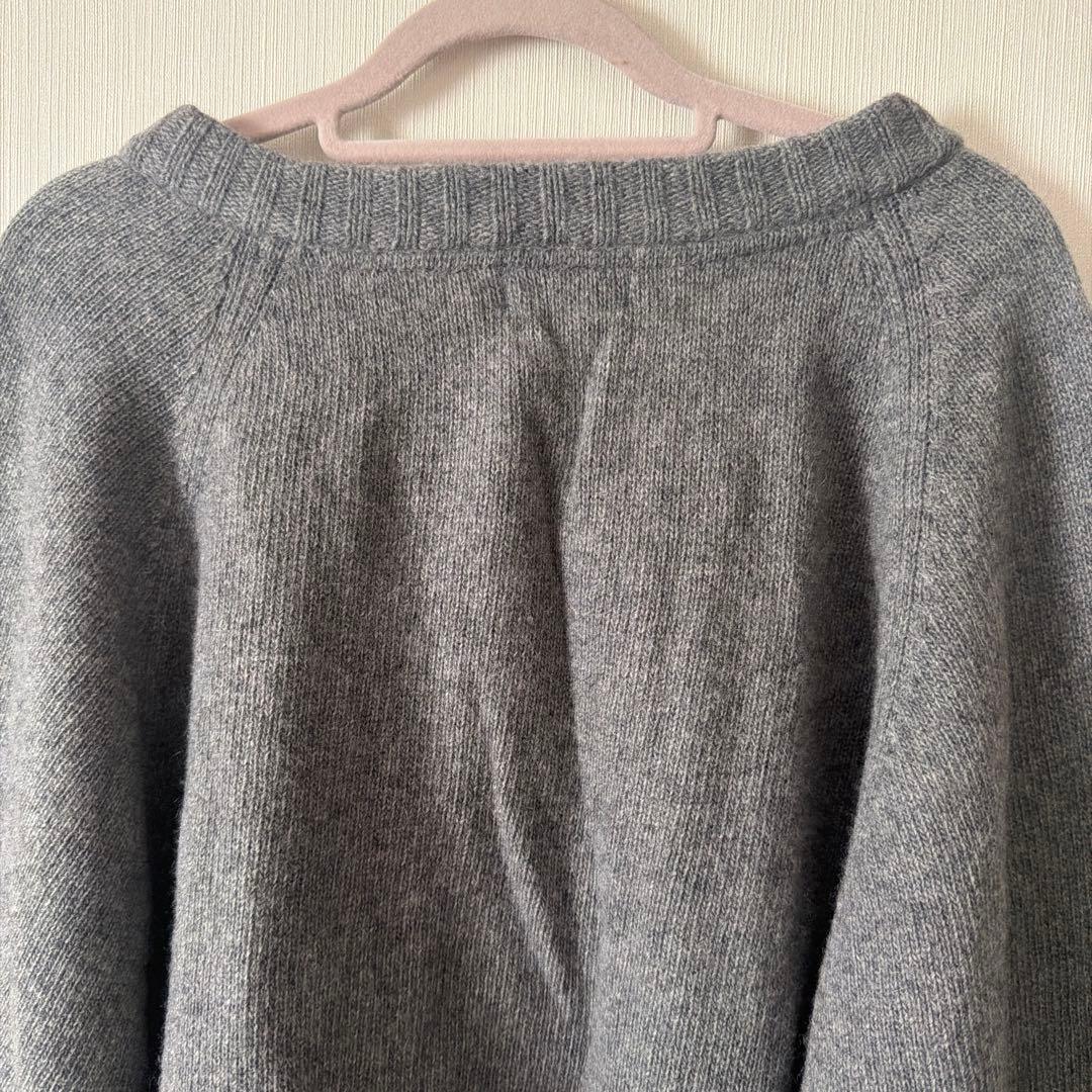 BURBERRY BLUE LABEL ケーブルニットカーディガン 38 グレー