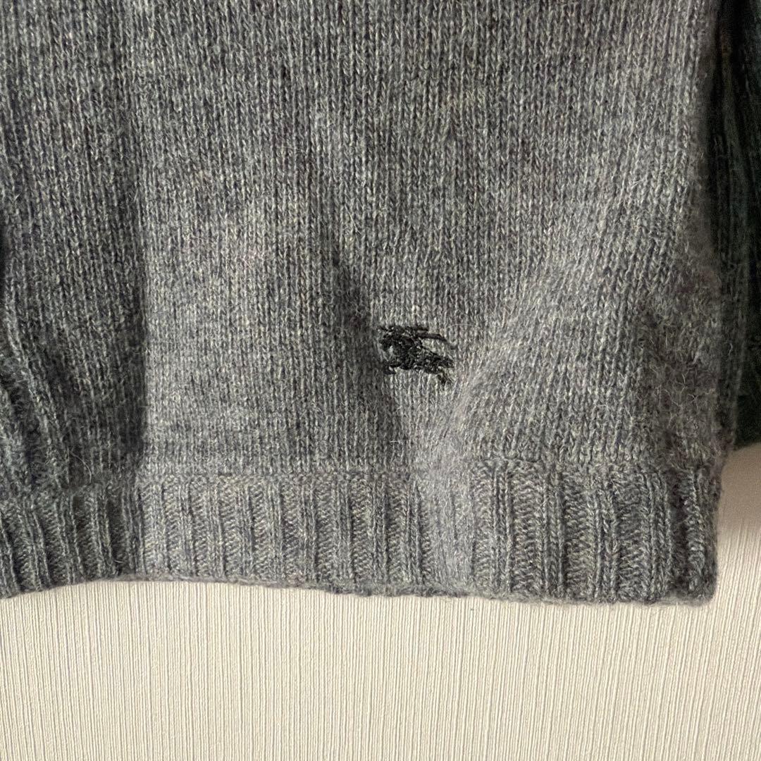 BURBERRY BLUE LABEL ケーブルニットカーディガン 38 グレー