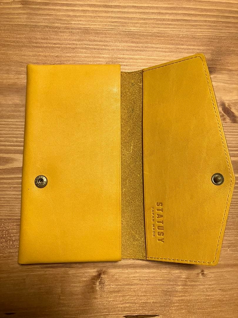 STATUSY 日本製 イエロー長財布