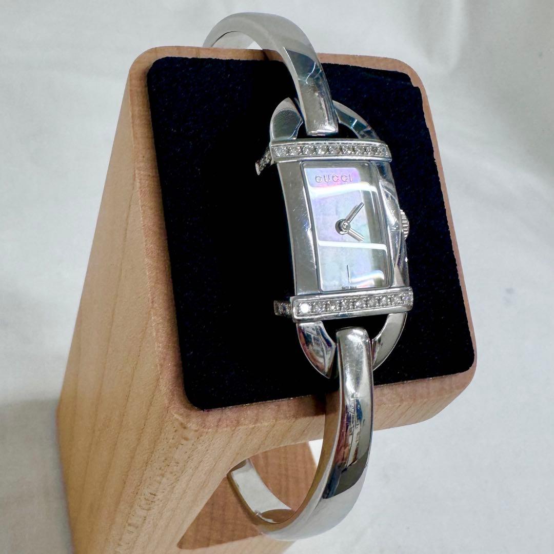 ★ピンク猫さん専用ページ★ Gucci バングルウォッチダイヤモンドベゼルシェル