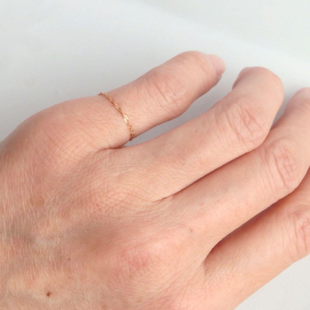 あぴ　k18リング　PG　チェーンリング　スクリューチェーン　つけっぱなし