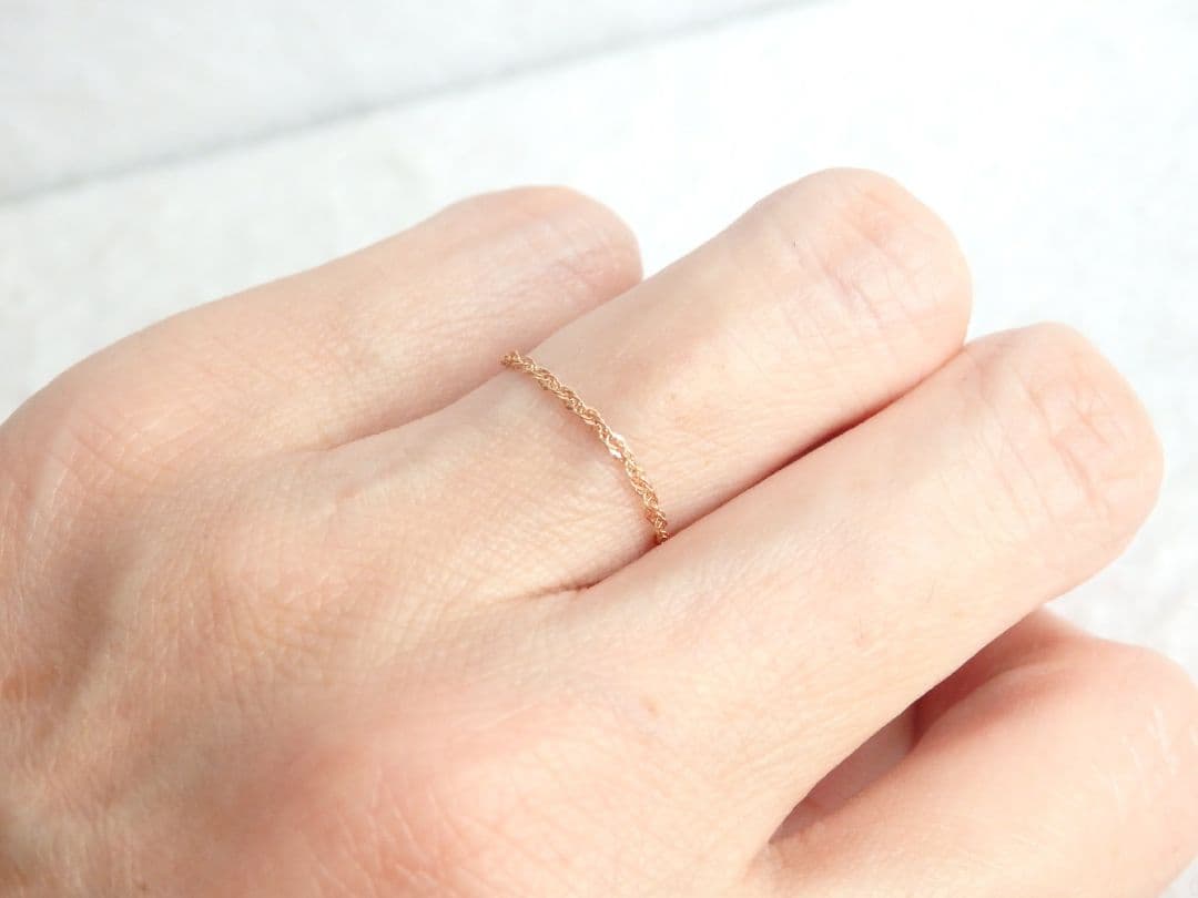 あぴ　k18リング　PG　チェーンリング　スクリューチェーン　つけっぱなし