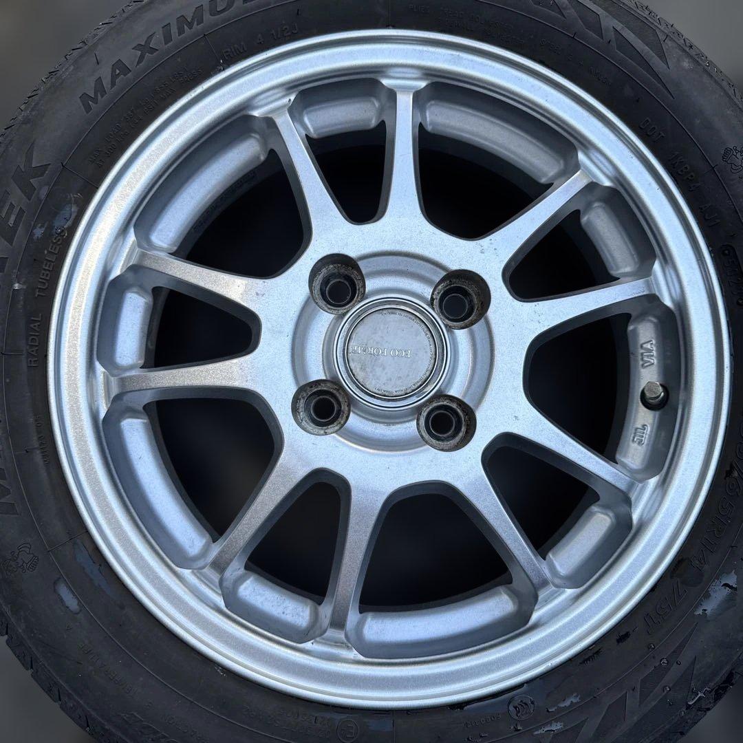 ①ボス サマータイヤ バリ溝 155/65R14 ホイール（A0414）