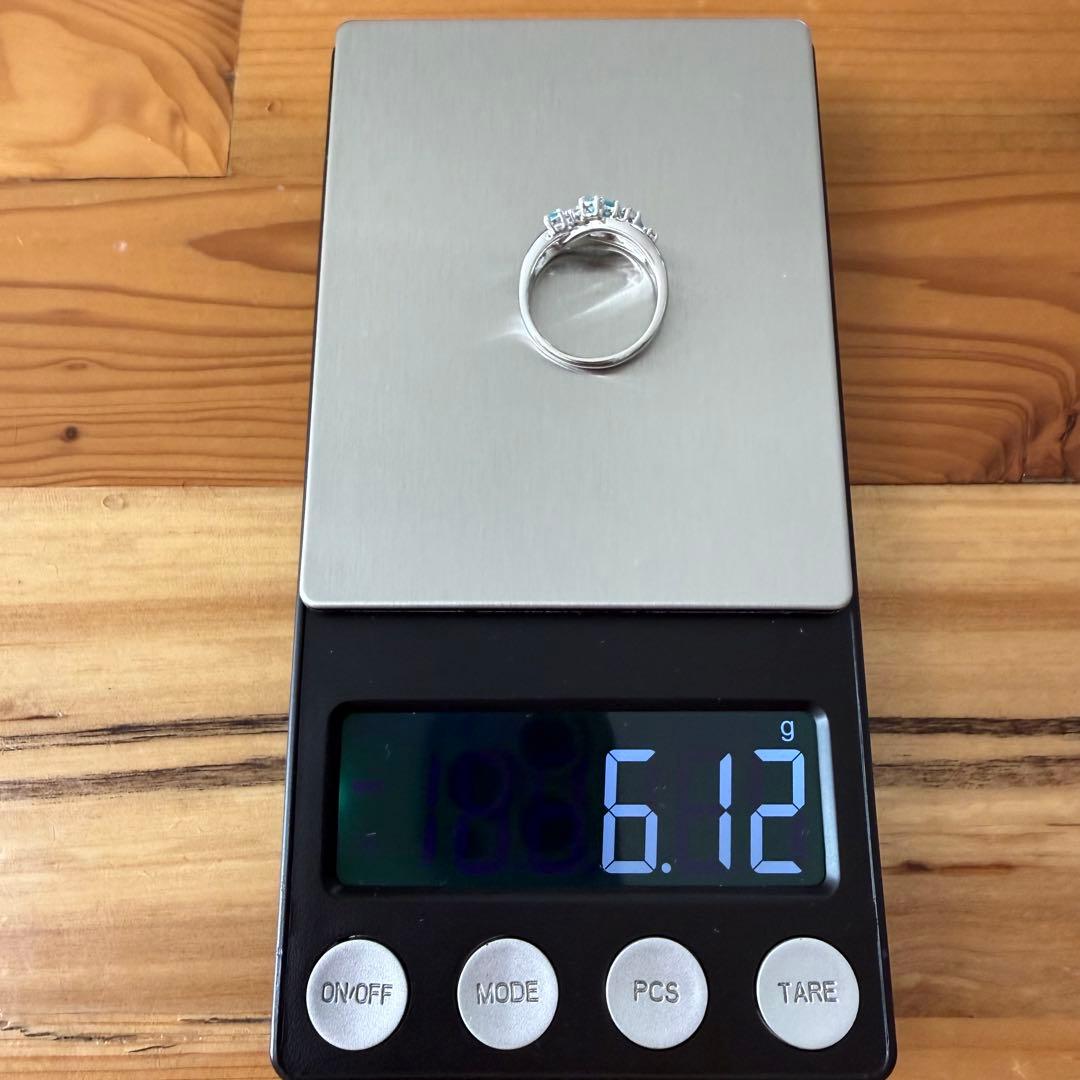 TASAKI パライバトルマリン ダイヤモンド リング Pt900 11号