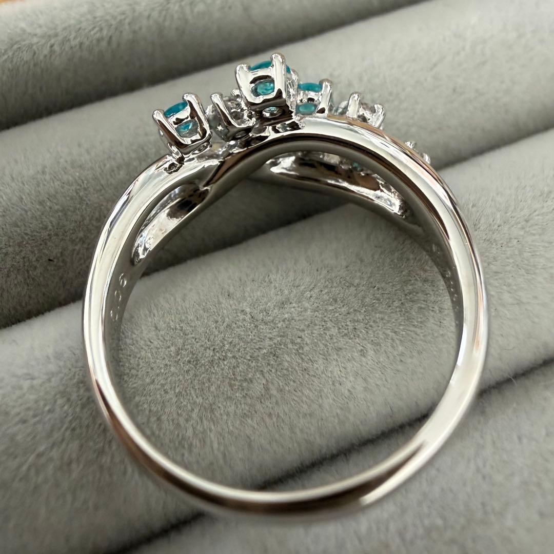 TASAKI パライバトルマリン ダイヤモンド リング Pt900 11号