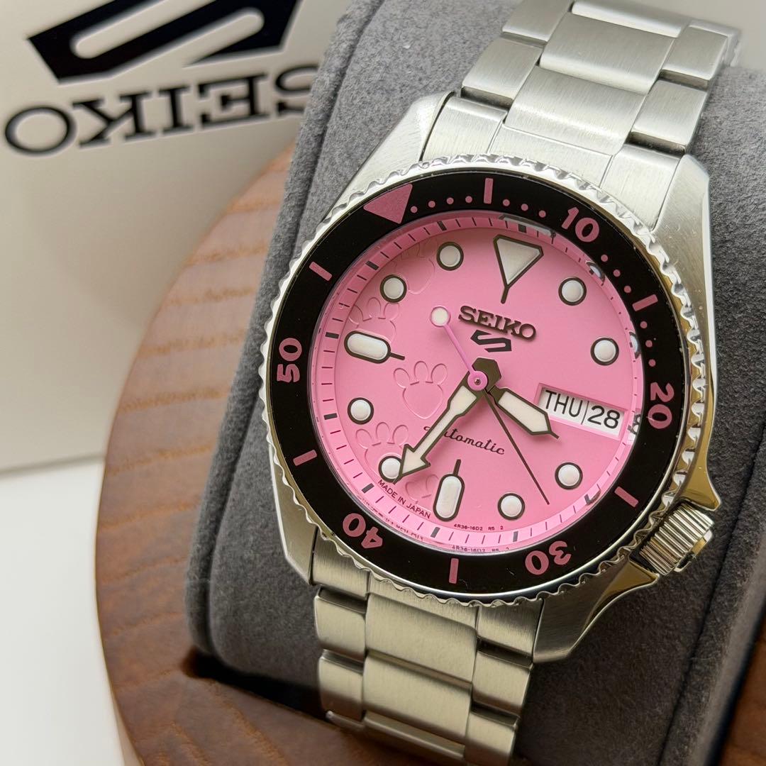 【新品未使用】セイコー　SBSA321 ピンクパンサー　自動巻　箱付　コラボ