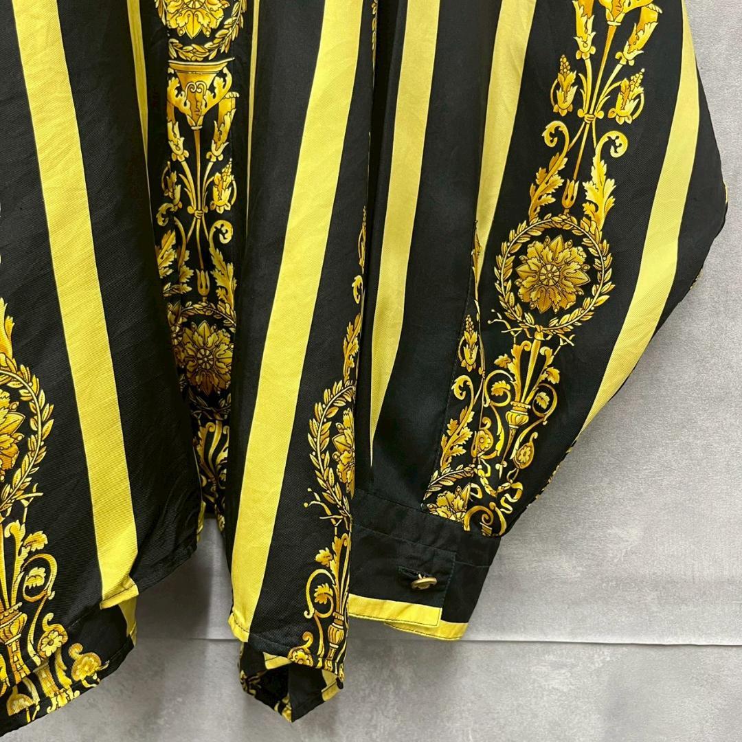 極上 90s vintage VERSACE シルクシャツ バロック柄 PM10
