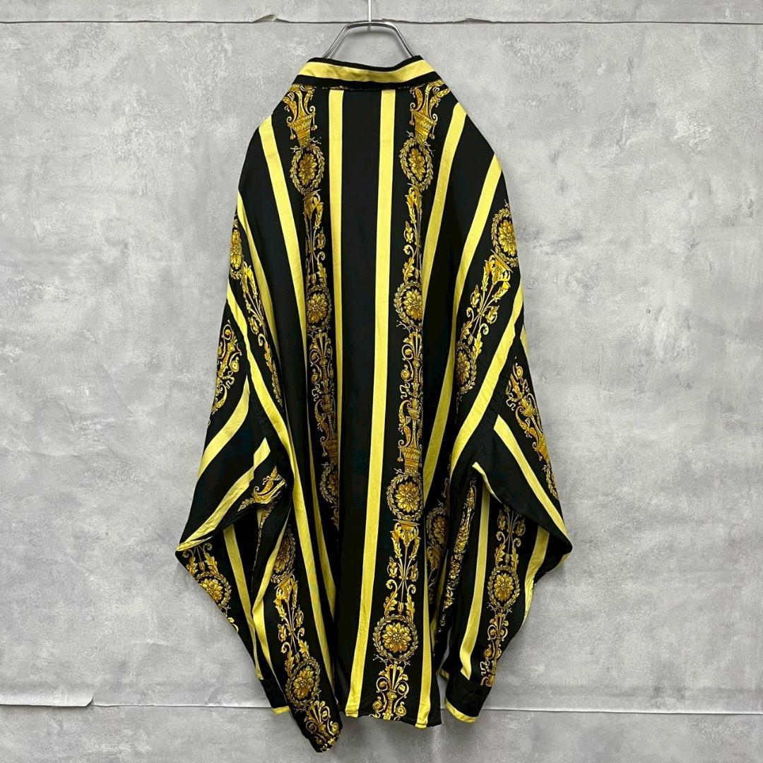 極上 90s vintage VERSACE シルクシャツ バロック柄 PM10