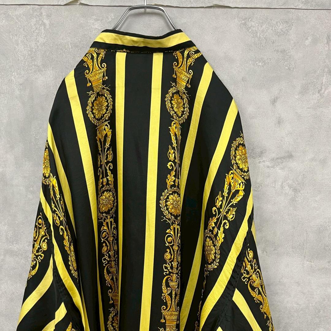 極上 90s vintage VERSACE シルクシャツ バロック柄 PM10