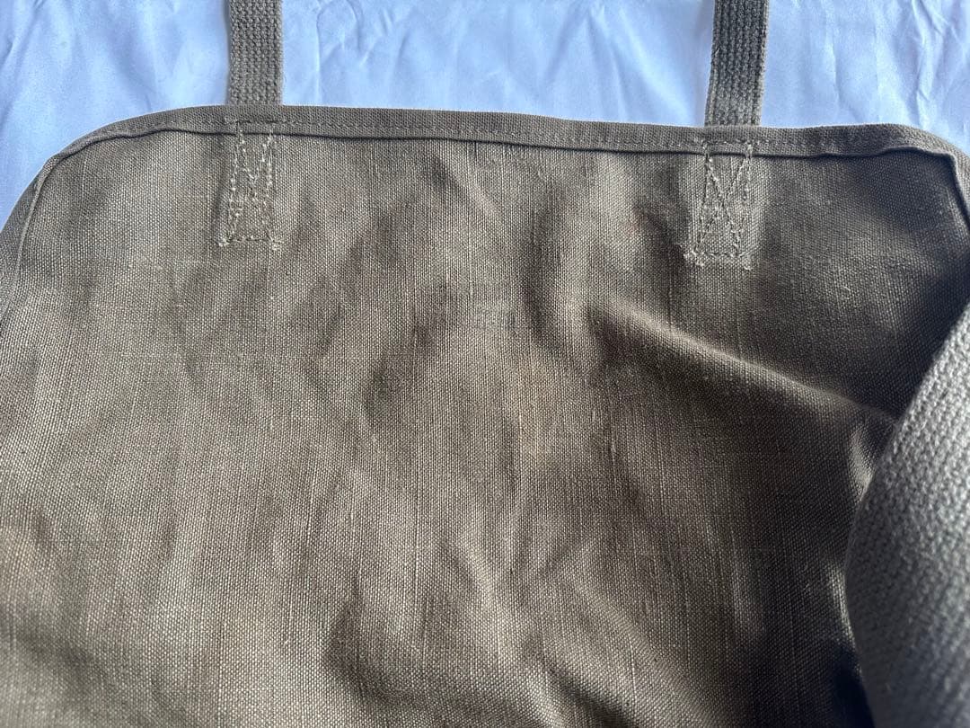 3連ベルトフランス軍 TTA コットンリネン ショルダーバッグ メッセンジャー