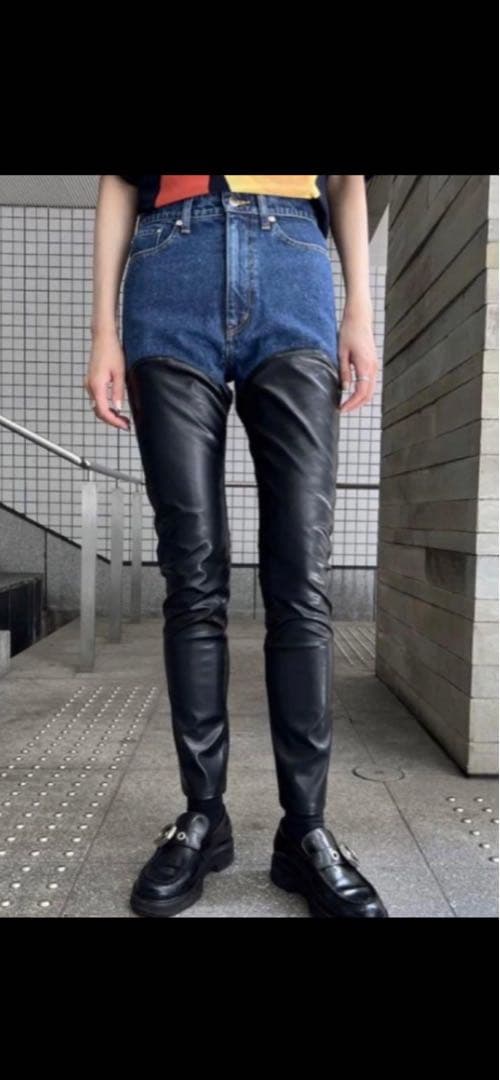 JOHN LAWRENCE SULLIVAN ストレートデニム　サリバン　レザー