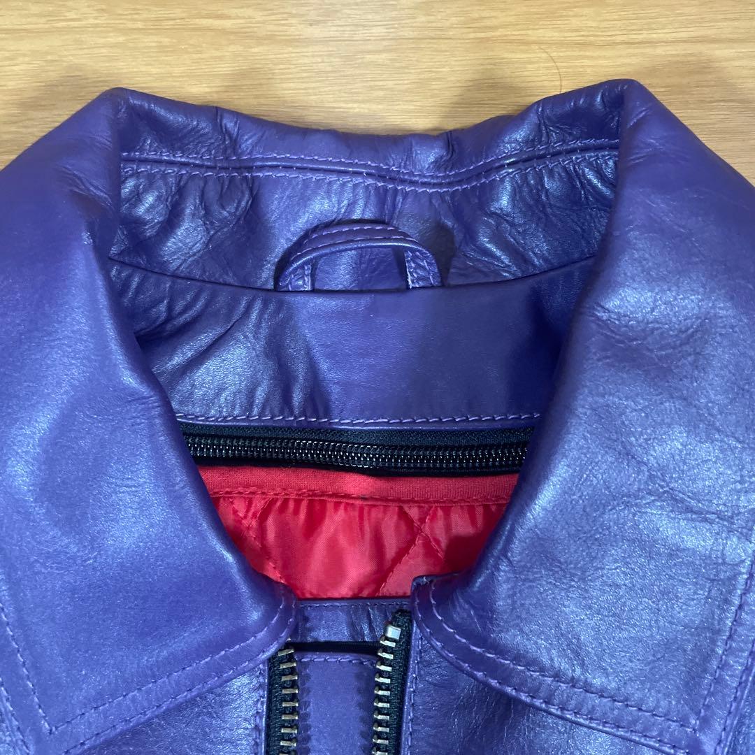 Liugoo Leathers 本革 UK襟付きシングルライダースジャケット