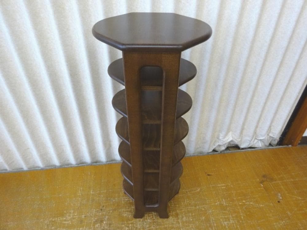 カリモク　スリッパラック　6段　玄関　リビング　収納　花台　置台　美品