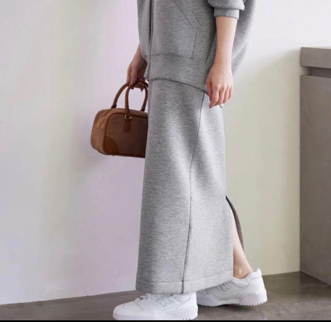 SLOBE IENA スローブイエナ　ダンボールアイラインスカート　グレー　38