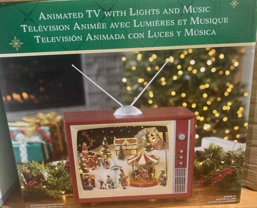 アニメーションテレビ ライトと音楽付き クリスマス 新品未開封